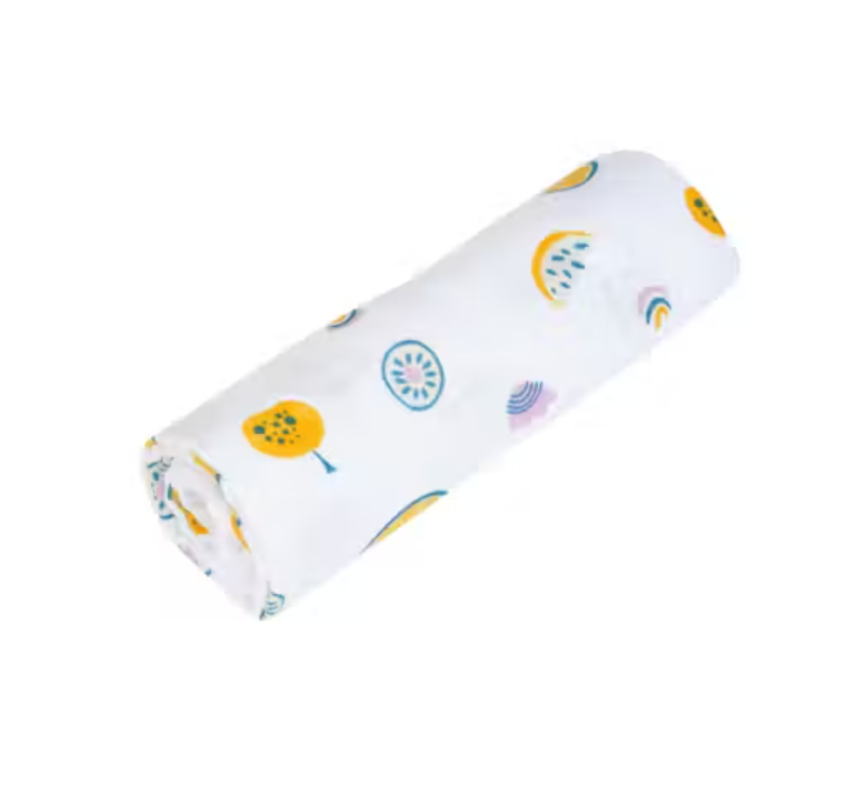 Pack of 2 Cotton Muslin Baby Swaddles – Soft Floral Wraps for Newborns