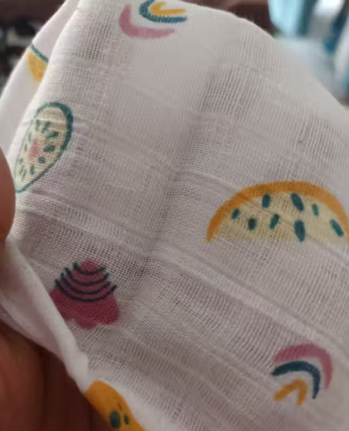 Pack of 2 Cotton Muslin Baby Swaddles – Soft Floral Wraps for Newborns