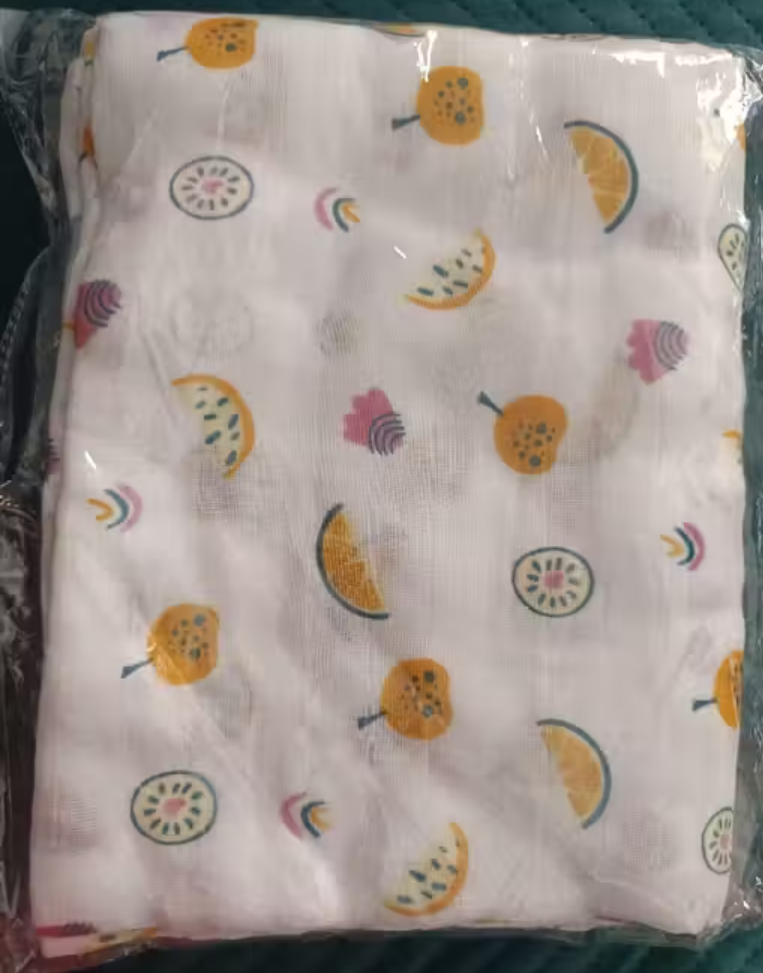 Pack of 2 Cotton Muslin Baby Swaddles – Soft Floral Wraps for Newborns