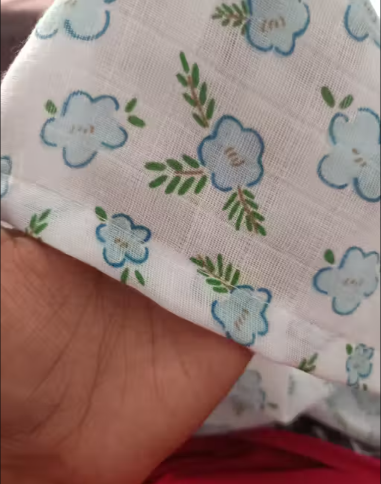 Pack of 2 Cotton Muslin Baby Swaddles – Soft Floral Wraps for Newborns